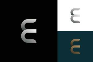 Brief e Monogramm Vektor Logo Design