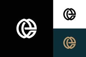 Brief e Monogramm Vektor Logo Design