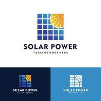 Sonne Sonnenenergie, Solarenergie Logo Vektor Icon Illustration