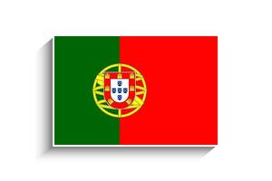 eben Rechteck Portugal Flagge Symbol vektor