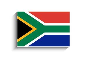 eben Rechteck Süd Afrika Flagge Symbol vektor