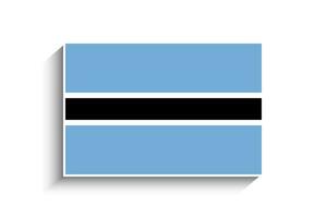 eben Rechteck Botswana Flagge Symbol vektor