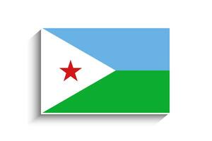 eben Rechteck Dschibuti Flagge Symbol vektor