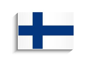 eben Rechteck Finnland Flagge Symbol vektor