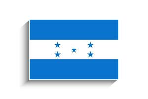 eben Rechteck Honduras Flagge Symbol vektor