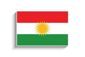 eben Rechteck irakisch Kurdistan Flagge Symbol vektor