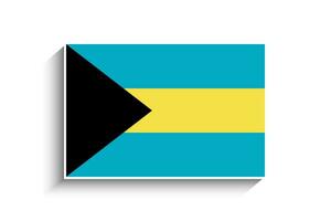 eben Rechteck Bahamas Flagge Symbol vektor