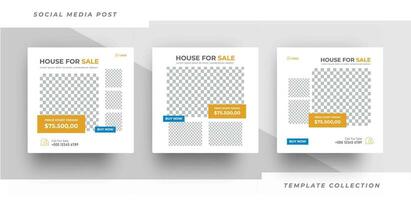 Haus zum Verkauf echt Nachlass Medien Sozial Buchung Vorlage, editierbar Buchung Vorlage Sozial Medien Banner. Profi Vektor
