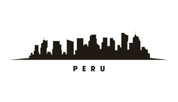 Lima Peru Horizont und Sehenswürdigkeiten Silhouette Vektor