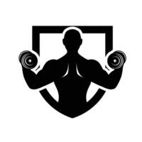 Fitness und Bodybuilding Logo Design Inspiration Vektor