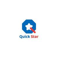 ein kombiniert Hexagon und Star Logo Das ähnelt das Brief q. vektor