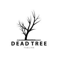 torka logotyp, torr träd logotyp design med enkel, minimalistisk och modern vektor linje stil