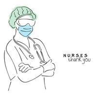 fira sjuksköterskor och tacka dem för deras service vektor