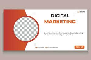 digital marknadsföring kreativ fri baner design vektor