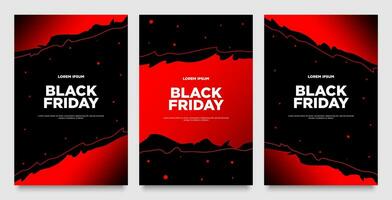 svart fredag affisch baner försäljning röd mall design, händelse befordran vektor