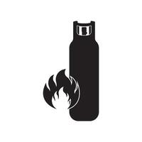 gas cylinder logotyp ikon, vektor illustration design