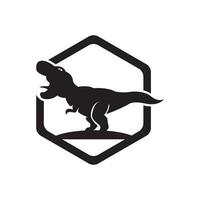 mächtig T-Rex Logo, jurassisch Zeitraum Konzept Symbol Illustration Design vektor