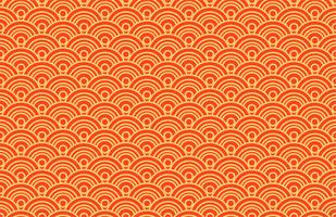 Orientalisches Seigaiha-nahtloses Muster. Vintage Hintergrund vektor