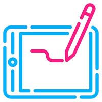 Grafik Tablette Symbol Illustration zum Netz, Anwendung, Infografik, usw vektor