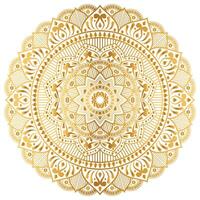 lyx mandala guld transparent bakgrund i islamic arabesk stil för inbjudan vektor