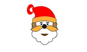 Vektor Illustration von Santa claus mit Hut und lange Bart