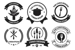 Gabel und Küche Ausrüstung Logo zum Restaurant im Jahrgang Stil vektor
