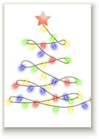 glücklich Neu Jahr Feier Urlaub Design Zeichenfolge Beleuchtung Weihnachten Baum vektor