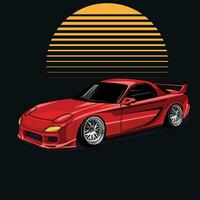 Prämie klassisch Sport Auto Vektor Illustration Beste zum jdm Enthusiast T-Shirt und Aufkleber Design