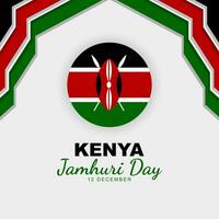 kenya jamhuri dag är berömd varje år på 12 december. hälsning kort affisch med kenya flagga. vektor illustration