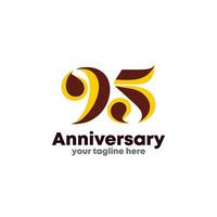 Nummer 95 Logo Symbol Design, 95 .. Geburtstag Logo Nummer, Jahrestag 95 vektor