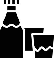 Flasche trinken Symbol Symbol Vektor Bild. Illustration von das trinken Wasser Flasche Glas Design Bild