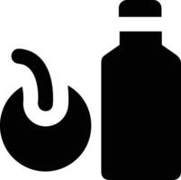 Flasche trinken Symbol Symbol Vektor Bild. Illustration von das trinken Wasser Flasche Glas Design Bild