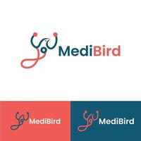 medizinischer Vogel-Logo-Design-Konzept-Vektor vektor