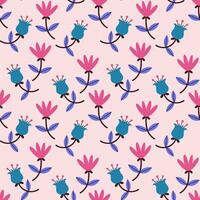 modisch nahtlos Blumen- Muster im Vektor auf Rosa Hintergrund, Vektor Design zum Mode, Stoff, Tapete. süß Muster