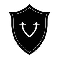 schwarz Silhouette von ein Schild Vektor Symbol