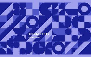 abstrakt geometrisch Hintergrund. Blau Neo geometrisch Poster. abstrakt modisch Muster von Platz und runden Formen. Illustration Vektor 10 Folge.