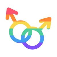 HBTQ kön symbol isolerat på vit bakgrund. hbtq. symbol av de HBTQ stolthet gemenskap. HBTQ stolthet eller regnbåge i olika former design. HBTQ flagga eller regnbåge flagga. vektor illustration.