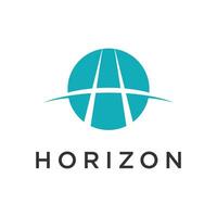 Horizont Logo mit das Brief h abstrakt vektor