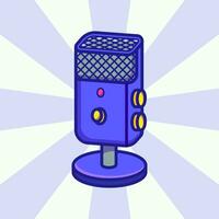 Mikrofon Illustration, Spieler und Streamer Ausrüstung vektor