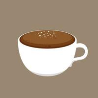 Kaffee Tasse Vektor auf Weiß Hintergrund. Tasse von frisch Kaffee. Vektor Illustration.