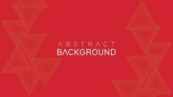 abstrakt Prämie Hintergrund golden Dreieck isoliert rot Hintergrund. modern futuristisch Grafik Design Element. minimalistisch Linie Vektor