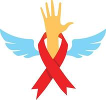 Hilfe AIDS und hiv Menschen Symbol vektor