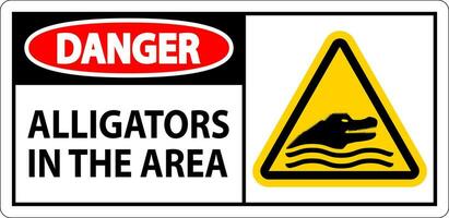 fara alligatorer i de område tecken vektor
