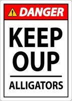 alligator varning tecken fara ha kvar ut - alligatorer vektor