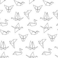 origami linje konst vektor sömlös mönster bakgrund. modern hobby.