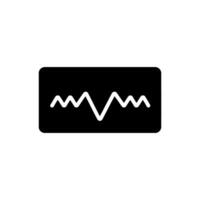 EKG Monitor Symbol auf Weiß Hintergrund vektor