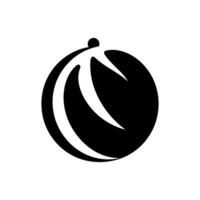 Cantaloup-Melone Obst Symbol isoliert auf Weiß Hintergrund vektor