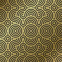 Muster nahtlos Luxus schwarz und Gold Welle Kreis Linie abstrakt. geometrisch Linie Panorama Vektor Design zum Weihnachten Hintergrund