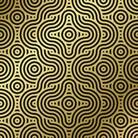 Muster nahtlos Luxus schwarz und Gold Welle Kreis Linie abstrakt. geometrisch Linie Panorama Vektor Design zum Weihnachten Hintergrund