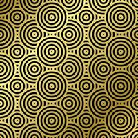 Muster nahtlos Luxus schwarz und Gold Welle Kreis Linie abstrakt. geometrisch Linie Panorama Vektor Design zum Weihnachten Hintergrund